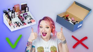 DIY: ORGANIZER na kosmetyki z kartonu po butach