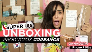 SUPER UNBOXING PRODUCTOS COREANOS ???? ?| GANADORA GIVEAWAY Iphone 7 PLUS?? !!!