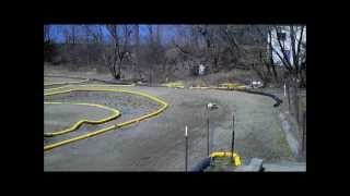 RC Monster Brushless Losi 5ive-T on a Large Offroad Track