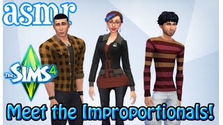 ASMR Let's Play: The Sims 4 - 01 (Meet The Improportionals!)