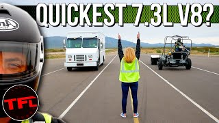 Ford 7.3L Van vs RV vs Chassis: This Is NOT The World's Greatest Truck Drag Race, But It's Cool!