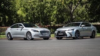 2016 Hyundai Genesis V6 vs Lexus GS350: 0-100km/h & engine sound comparison