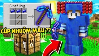 THỬ THÁCH SINH TỒN TRONG THẾ GIỚI TOÀN LÀ CÚP TRONG MINECRAFT #3 !! *CÚP CÓ THỂ NHUỘM MÀU CỪU ??*