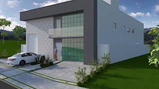 projeto arquitetura moderna galpao industrial fachada reta distrito industrial limeira sp arquiteto