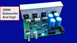 How to make Amplifier Low bass and High 200W with IC TL084 circuit at home