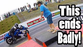 First Time EVER Drag Racing my FZ09 (Racing Hayabusa!)
