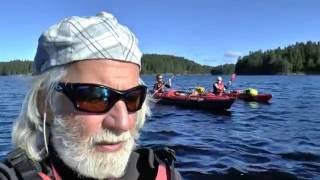 (2) Mit Gummiboot, Zelt & Hund   PADDELN auf  FOXEN & STORA LE in Schweden - Rüber nach Norwegen