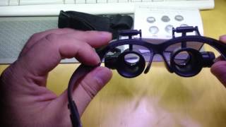 9892GJ Watch Repair Magnifier with 10X 15X 20X 25X 2 LED Lights