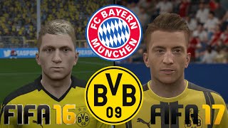 FIFA 17 vs FIFA 16 SPIELERGESICHTER: BAYERN MÜNCHEN & BORUSSIA DORTMUND