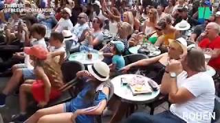 France-Croatie: l'explosion de joie des supporters lors du premier but de la France