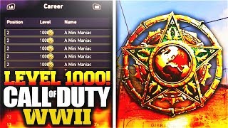HE'S LEVEL 1000 on COD WW2 WITH 1 DAY PLAYED... (WTF!) MASTER PRESTIGE LEVEL 1000 BOOSTER COD WW2!