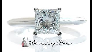 Tiffany & Co. 1.13ct E/VS2 Princess Cut Diamond Engagement Ring