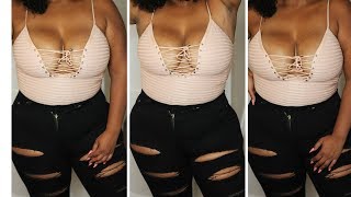 FASHION NOVA PLUS SIZE JEANS TRY ON AND REVIEW