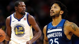 Derrick Rose Timberwolves DEBUT! KD DROPS a 40 PIECE! T-Wolves vs GSW!