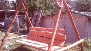 Садовые качели за 1 день для дачи и сада своими руками