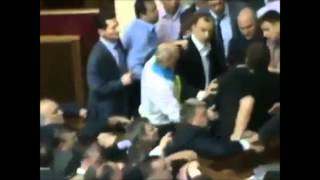 Драка в Верховной Раде Украины