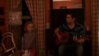 Father and daughter sing 'Love is an open door' from Disney's Frozen