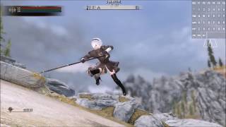 PC SKYRIM T_KUKU's animation :Female A2B 1HM spear and block