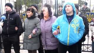 Защитники воинской части № 2320 войск береговой обороны ВМСУ в Перевальном
