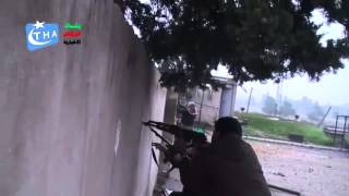 حلب :: اشتباكات الجيش الحر عند مشفى الكندي 6-1-2013 جـ1
