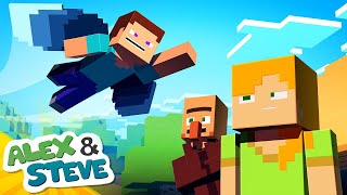 ✈️ HOW TO FLY, STEVE STYLE!! | The Minecraft Life of Alex and Steve | Minecraft Animation