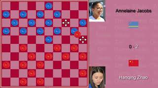 Hanqing Zhao (CHN)- Annelaine Jacobs (ARU). Women's World Draughts Championship. 2019.