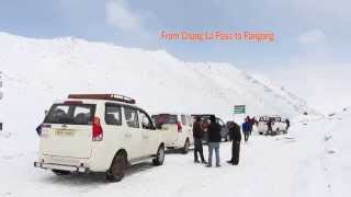Drive from Chang La Pass to Pangong Tso Ladakh India