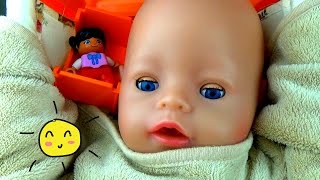 БЕБИ БОН девочка. Купаем BABY BORN в ванне для кукол