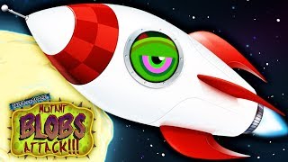 ХИЩНЫЙ СЛИЗЕНЬ ЛЕТИТ НА ЛУНУ! Мультяшная игра для детей про ГОЛОДНОГО СЛИЗНЯ Mutant Blobs Attack
