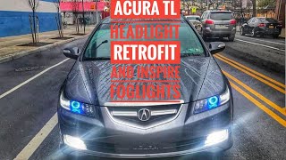 ACURA TL CUSTOM RETROFIT HEADLIGHTS AND INSPIRE FOG LIGHTS