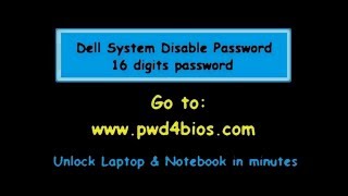 System Disable on Dell Alienware Unlock Laptop & Notebook