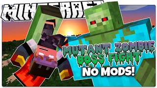 Minecraft | MUTANT ZOMBIE BOSS BATTLE | No Mods (Minecraft Custom Redstone)