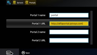 how to change add the portal server information to mag254, mag256, mag322 iptv box