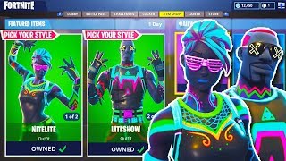 NEW "LITESHOW + NITELITE" SKINS GAMEPLAY in Fortnite! - NEW Fortnite UPDATE! Fortnite Battle Royale