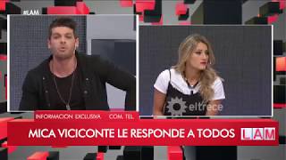 Tremendo cruce entre Cristian U y Mica Viciconte ¡Se dijeron de todo y sin filtro!