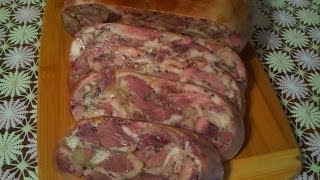 Свиной Зельц. Сальтисон из свиной головы. (Сальцісон. Salceson). Холодная мясная закуска.