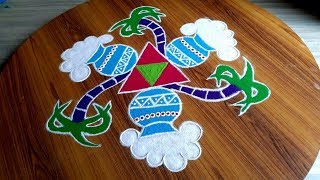 2020 Pongal kolam designs/Sankranthi muggulu/pongal rangoli/bhogi kundalu/pongal pot /பொங்கல் கோலம்