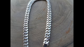 Плетение цепочки Панцирная цепь  серебряная цепь 130гр.  Making a Cuban Chain.