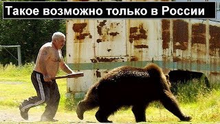 Русский мужик против медведя! Такое возможно только в России!
