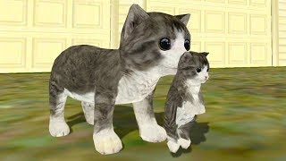 СИМУЛЯТОР Маленького КОТЕНКА #12 Кошка выросла и победила собаку в мультяшной игре #ПУРУМЧАТА