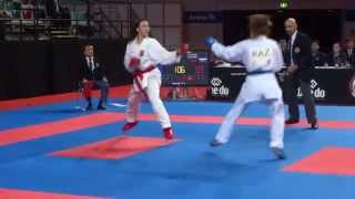 KAZAKHSTAN vs RUSSIA Female Team Kumite Competition - 2014 World Karate Championships