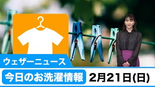 今日のお洗濯情報 2月21日日曜日