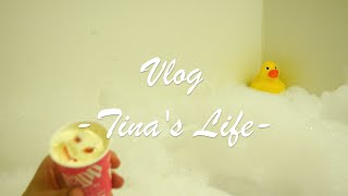 SUB)一人暮らし・おうちで泡風呂 // チキンラーメン // クリスマスの飾り付け // トミーズのあん食 【Vlog】