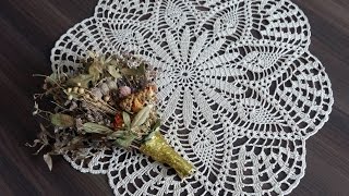 Вязание ажурной салфетки крючком Часть 1