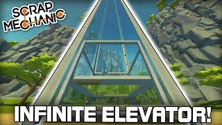 Binary Controlled 'Infinite' Elevator! (Scrap Mechanic #238)