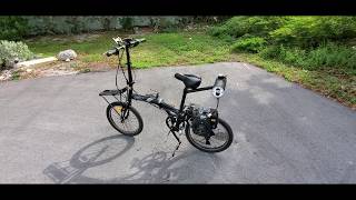 49cc 4-Stroke Folding Bicycle FRICTION DRIVE Quick Look and Ride