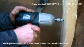 Vergleich GSB 18 VE-2-LI und GDS 18 V-LI HT