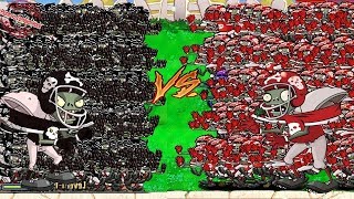 99999 Football Zombie vs 99999 Gargantuar  Plants vs Zombies