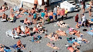 Симеиз 23 Сентября 2019 Крым Бархатный сезон Набережная Проспект пляжи Фрегат Коралл