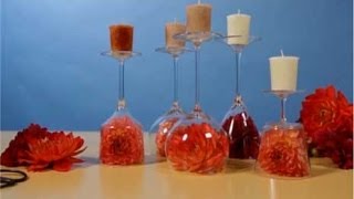 How to Make Inverted Wine Glass Table Centerpieces